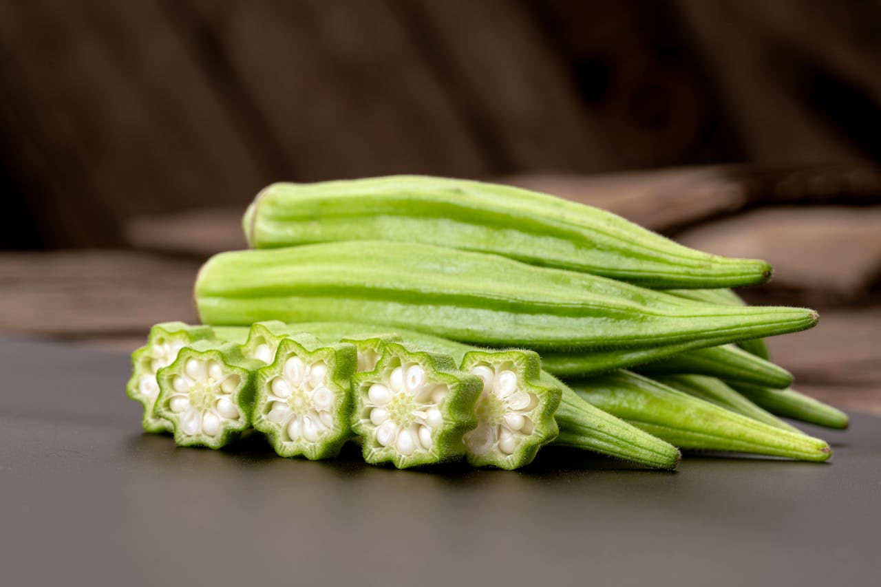 sliced okra